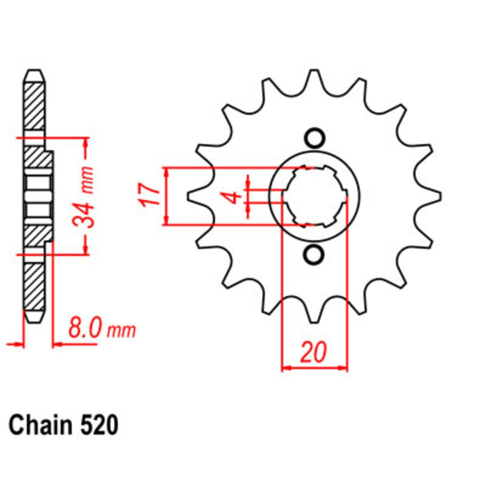 New SUPERSPROX 15T Sprocket - Front For HONDA 10-KL4-15