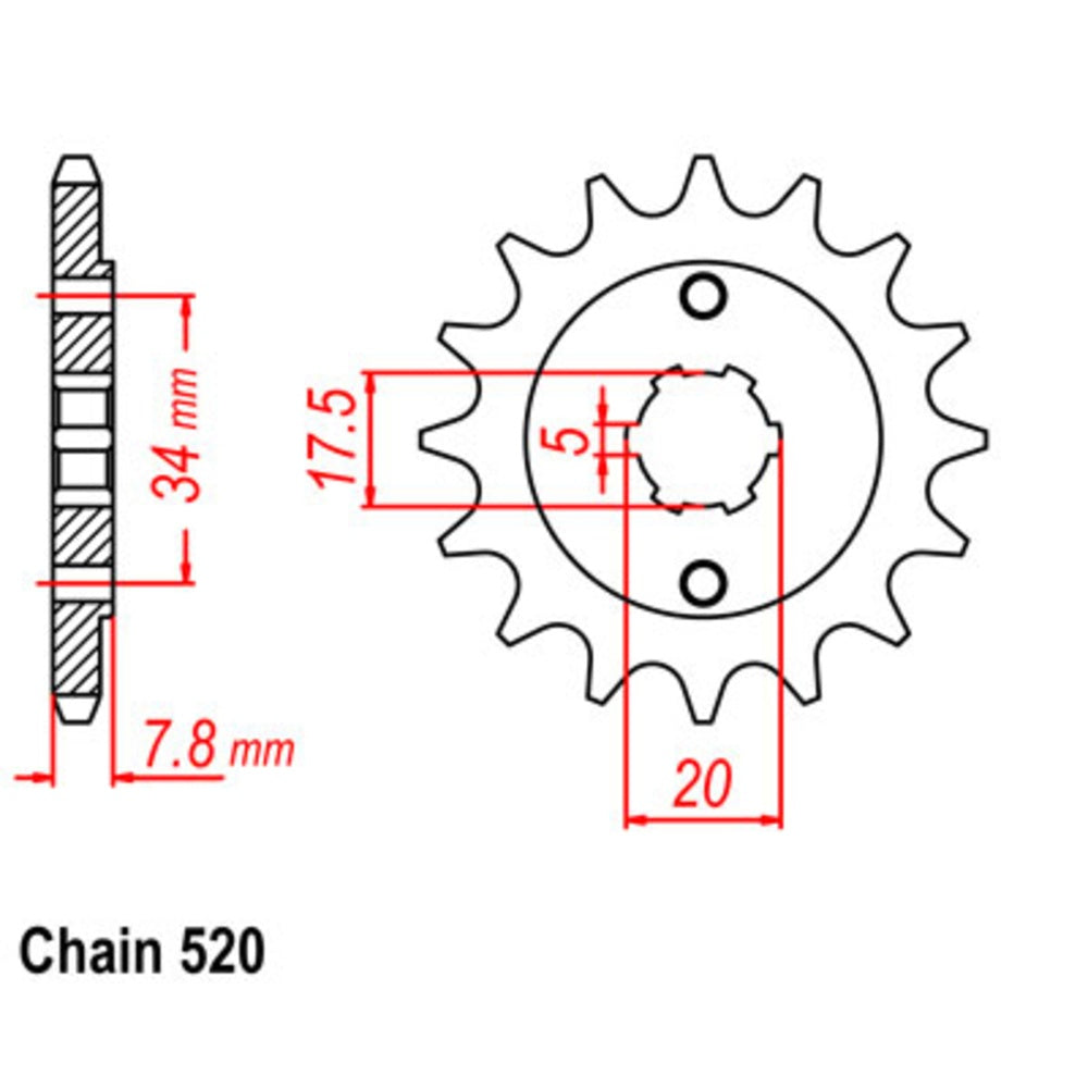 New SUPERSPROX 14T Sprocket - Front For HONDA 10-KR0-14