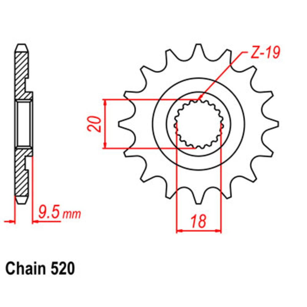 New SUPERSPROX 13T Sprocket - Front For HONDA CR125R 10-KS6-13