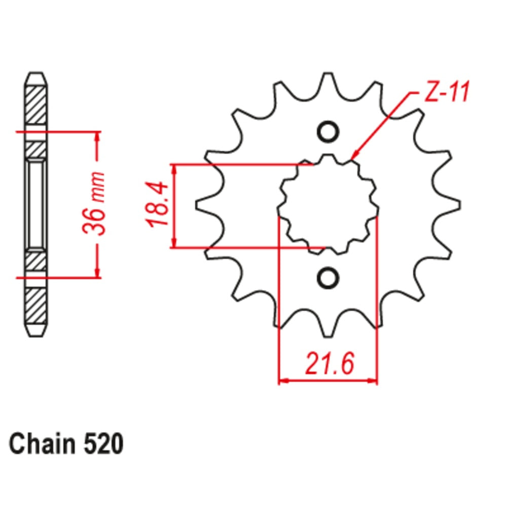 New SUPERSPROX 13T Sprocket - Front For HONDA XL250S DEGREE 10-KW3-13