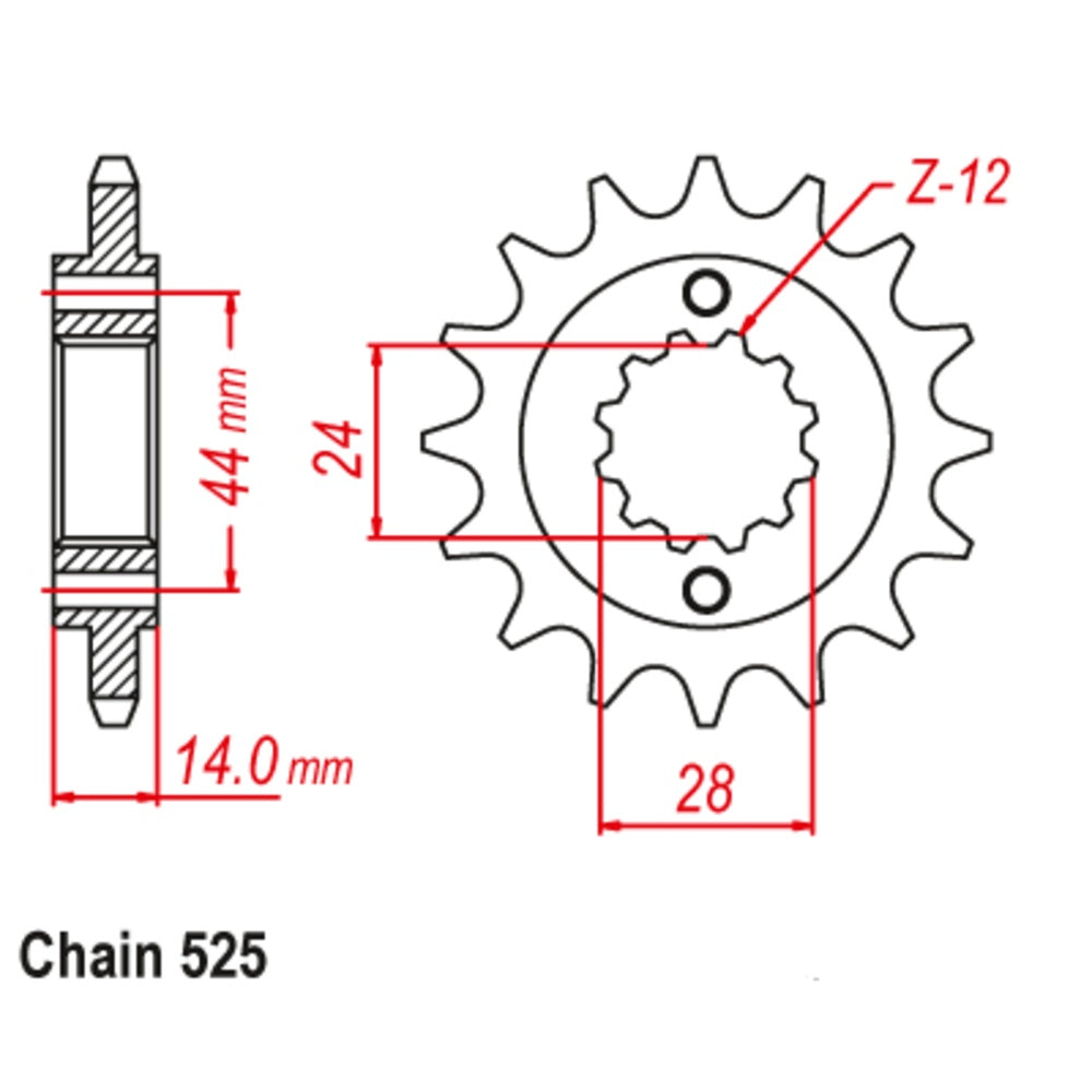 New SUPERSPROX 16T Sprocket - Front For HONDA 10-MAV-16