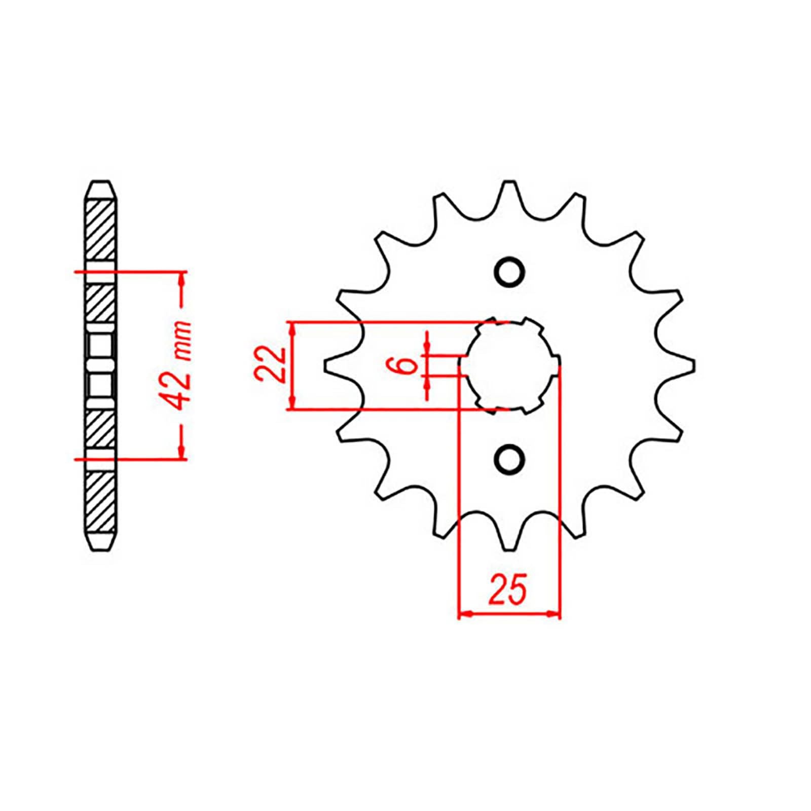 New SUPERSPROX 15T Sprocket - Front For HONDA FT500 10-MC8-15
