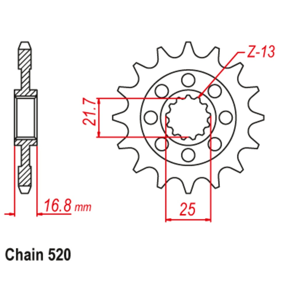 New SUPERSPROX 17T Sprocket - Front For HONDA NC750SA, NC750X 10-MGS-17