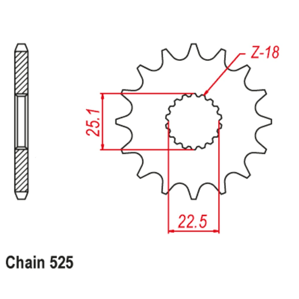New SUPERSPROX 17T Sprocket - Front For TRIUMPH 10-TR5-17