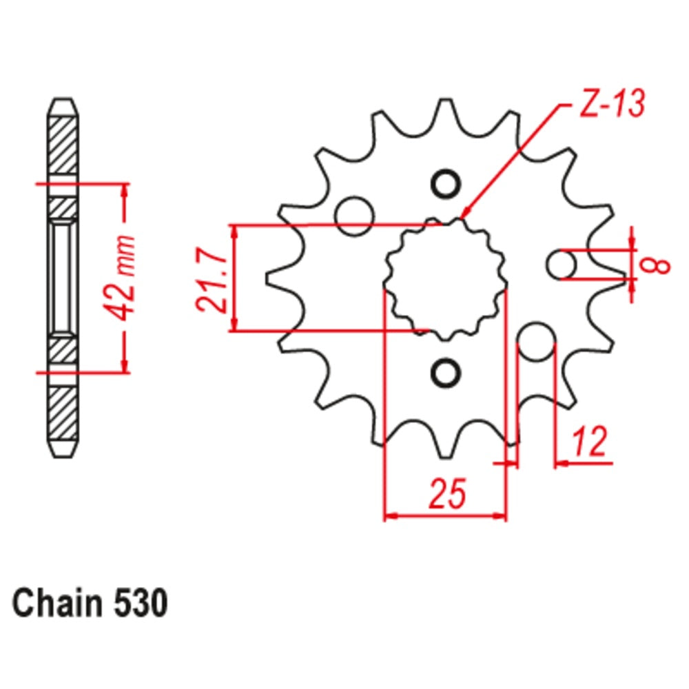 SUPERSPROX Front Sprocket Alternate Pitch Stealth For YAMAHA 10S-168-15