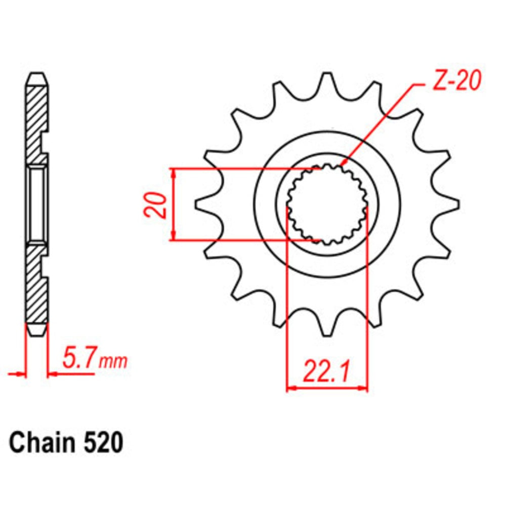 SUPERSPROX Front Sprocket Stealth High Performance For GAS-GAS YAMAHA 10S-5LN-13