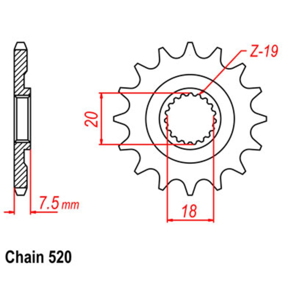 SUPERSPROX Front Sprocket Stealth High Performance For HONDA CR125R 10S-6KS-12