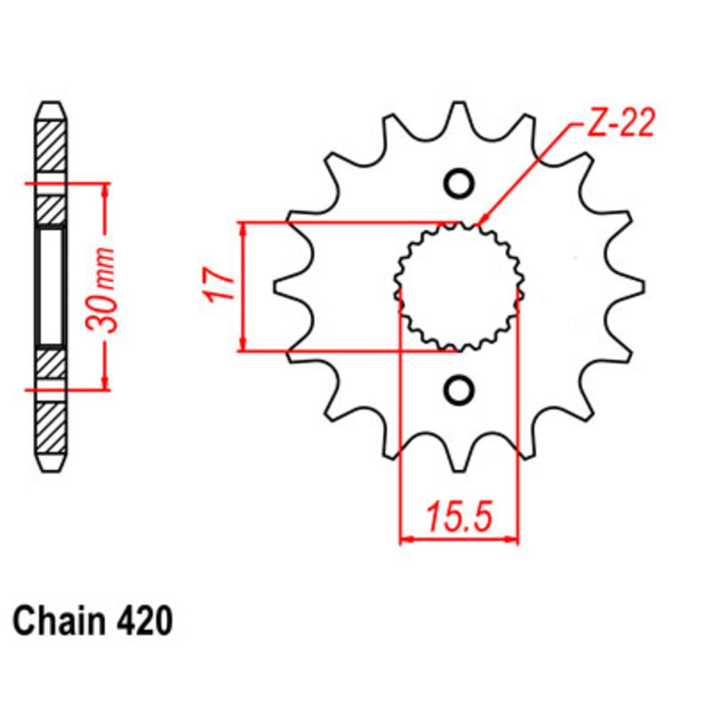 SUPERSPROX Front Sprocket Stealth High Performance For MORIWAKI MH80 10S-GC4-15