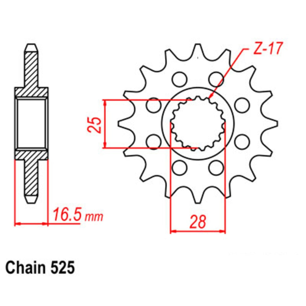 New SUPERSPROX Front Sprocket Stealth High Performance For KTM 10S-KT6-17