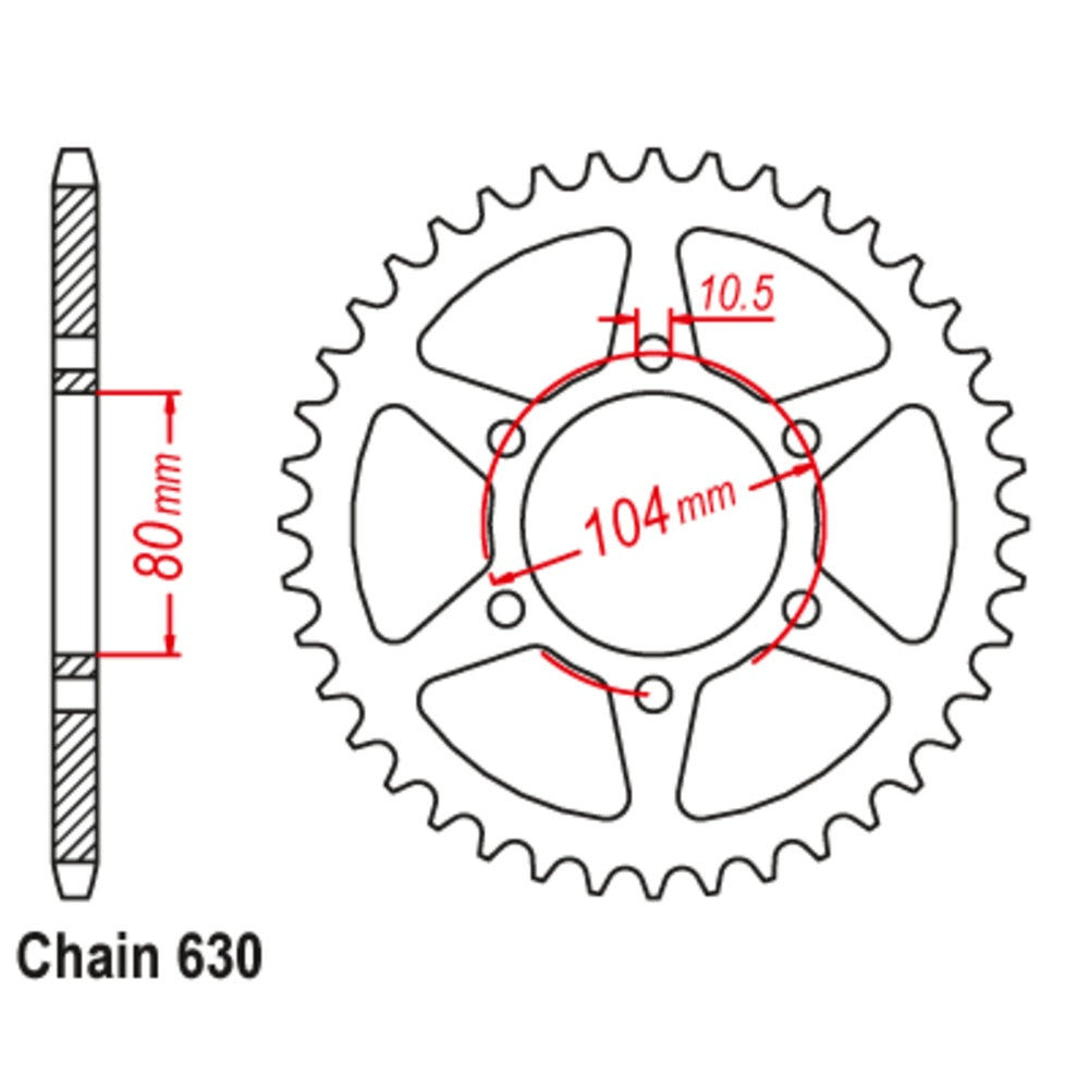 New MTX 38T Sprocket Steel - Rear For KAWASAKI 11-098-38