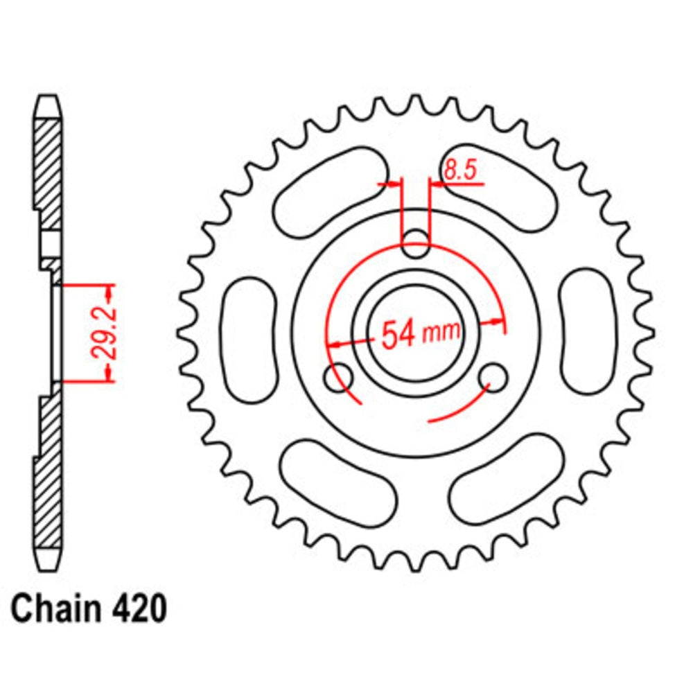 New SUPERSPROX 37T Sprocket Steel - Rear For HONDA 11-120-37