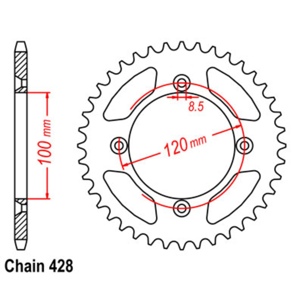 New SUPERSPROX 57T Sprocket Steel - Rear For SUZUKI, YAMAHA 11-209-57