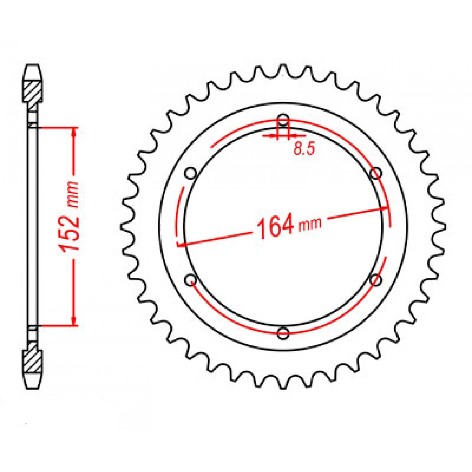 New MTX SPROCKET REAR 841 44T #530 11-2J2-44
