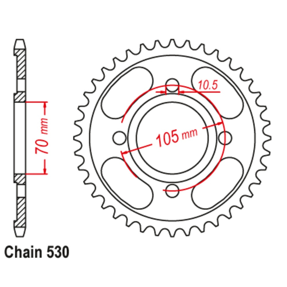 New MTX 38T Sprocket Steel - Rear For HONDA 11-367-38