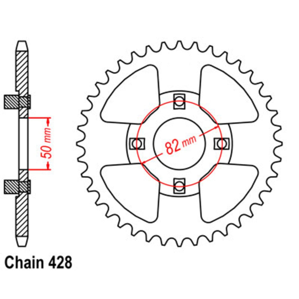 New SUPERSPROX 45T Sprocket Steel - Rear For HONDA 11-459-45