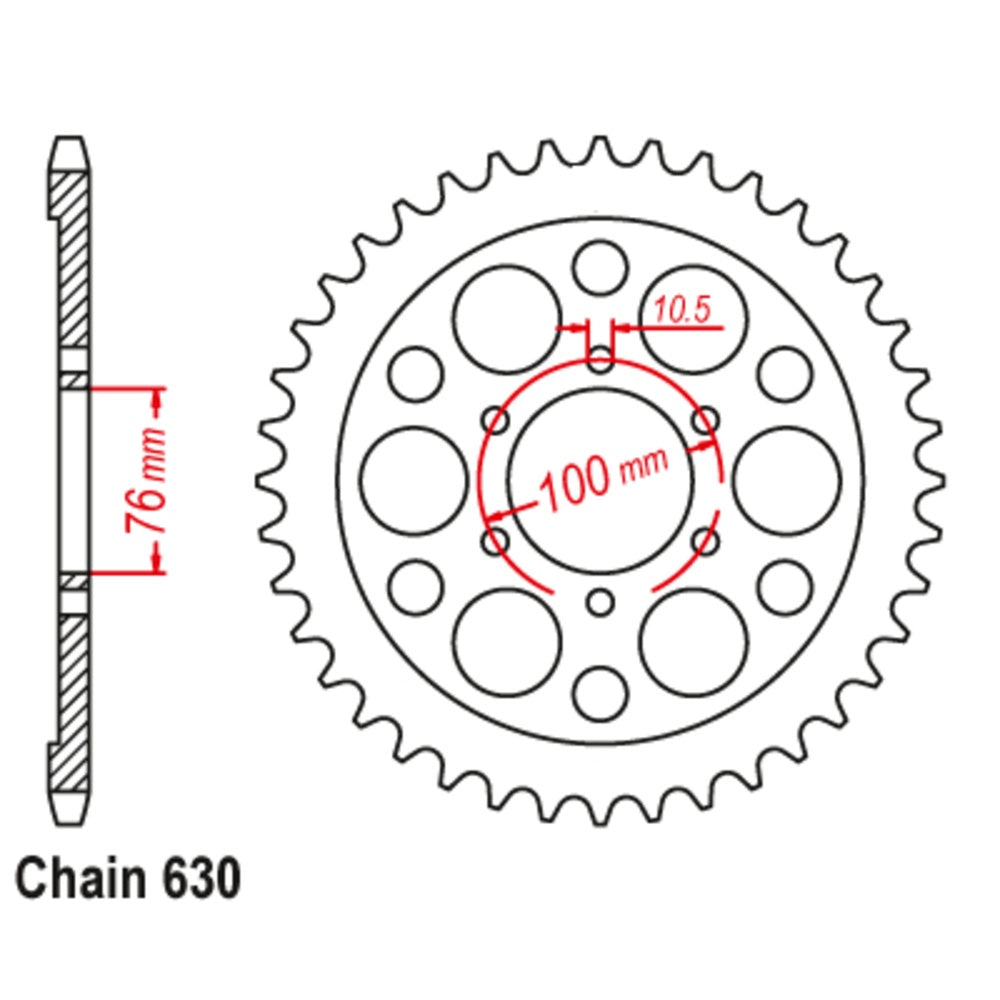New SUPERSPROX 43T Sprocket Steel - Rear For SUZUKI 11-490-43