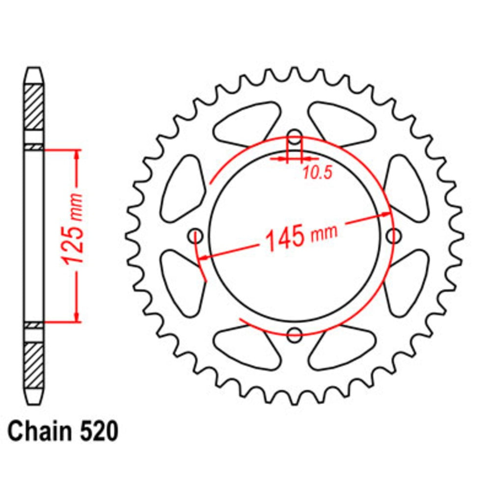 New SUPERSPROX 47T Sprocket Steel - Rear For YAMAHA 11-5Y1-47