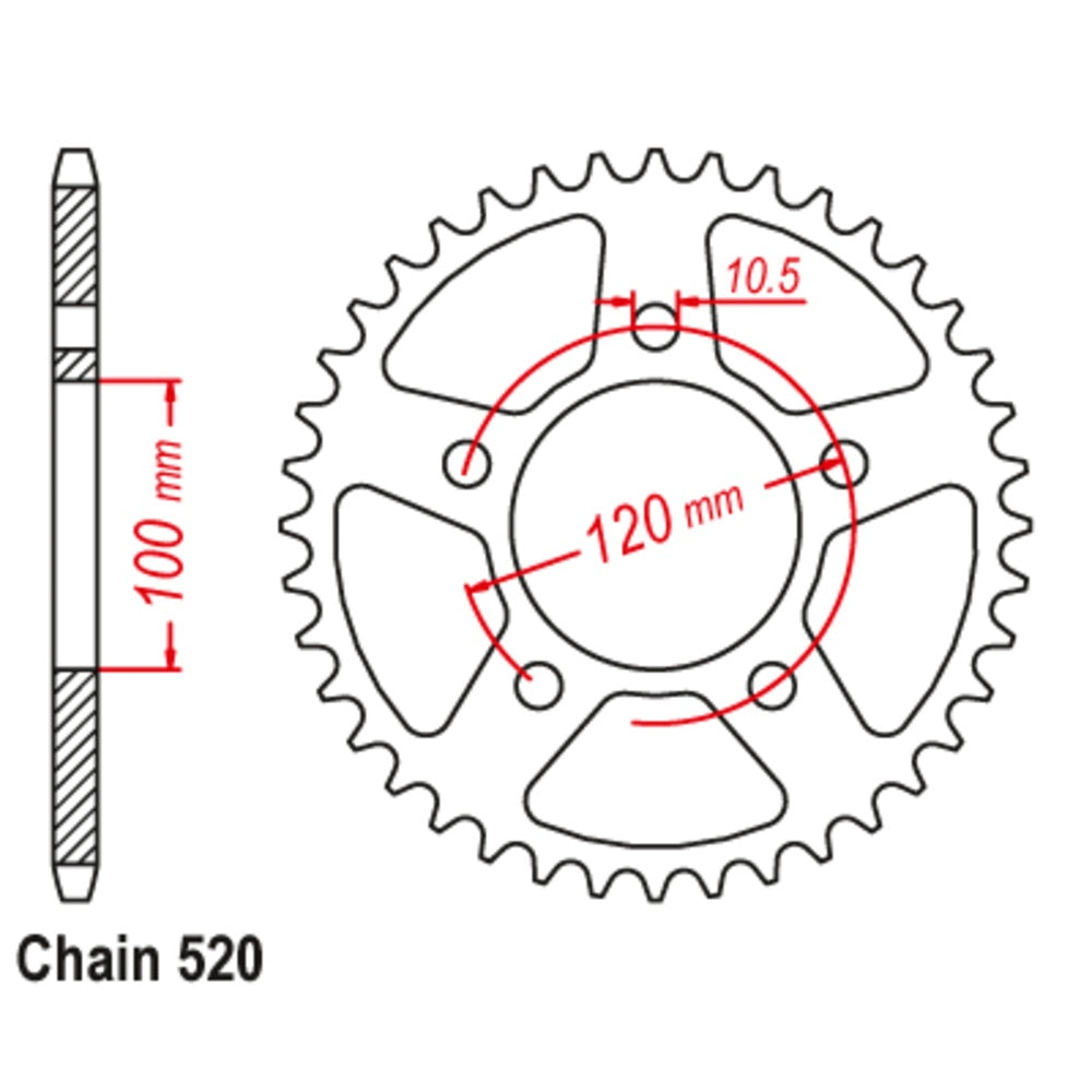 New SUPERSPROX 40T Sprocket Steel - Rear For APRILIA 11-703-40