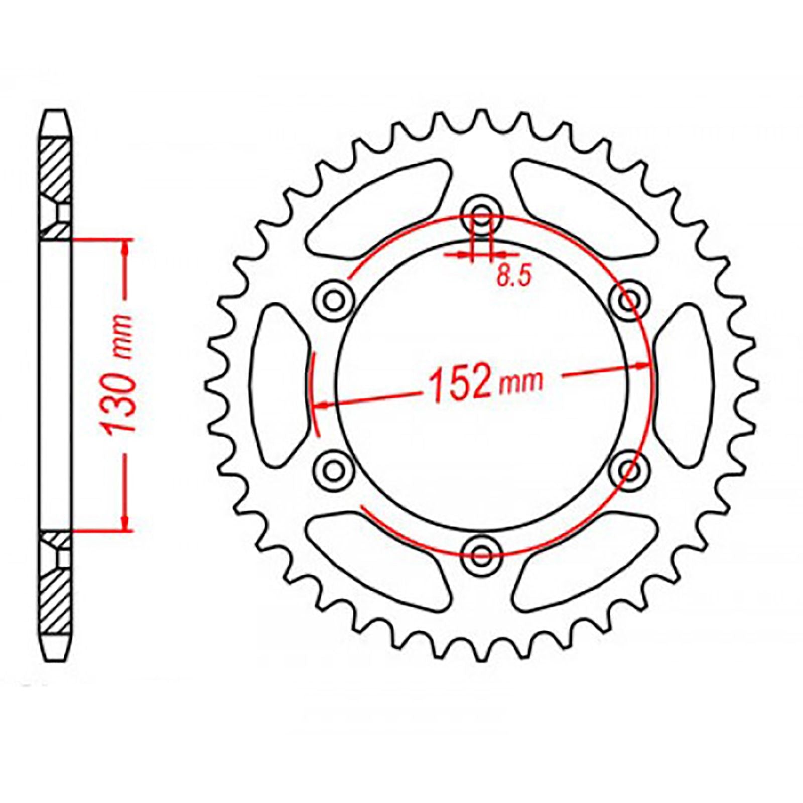 New MTX SPROCKET REAR 706-46T #520 11-706-46