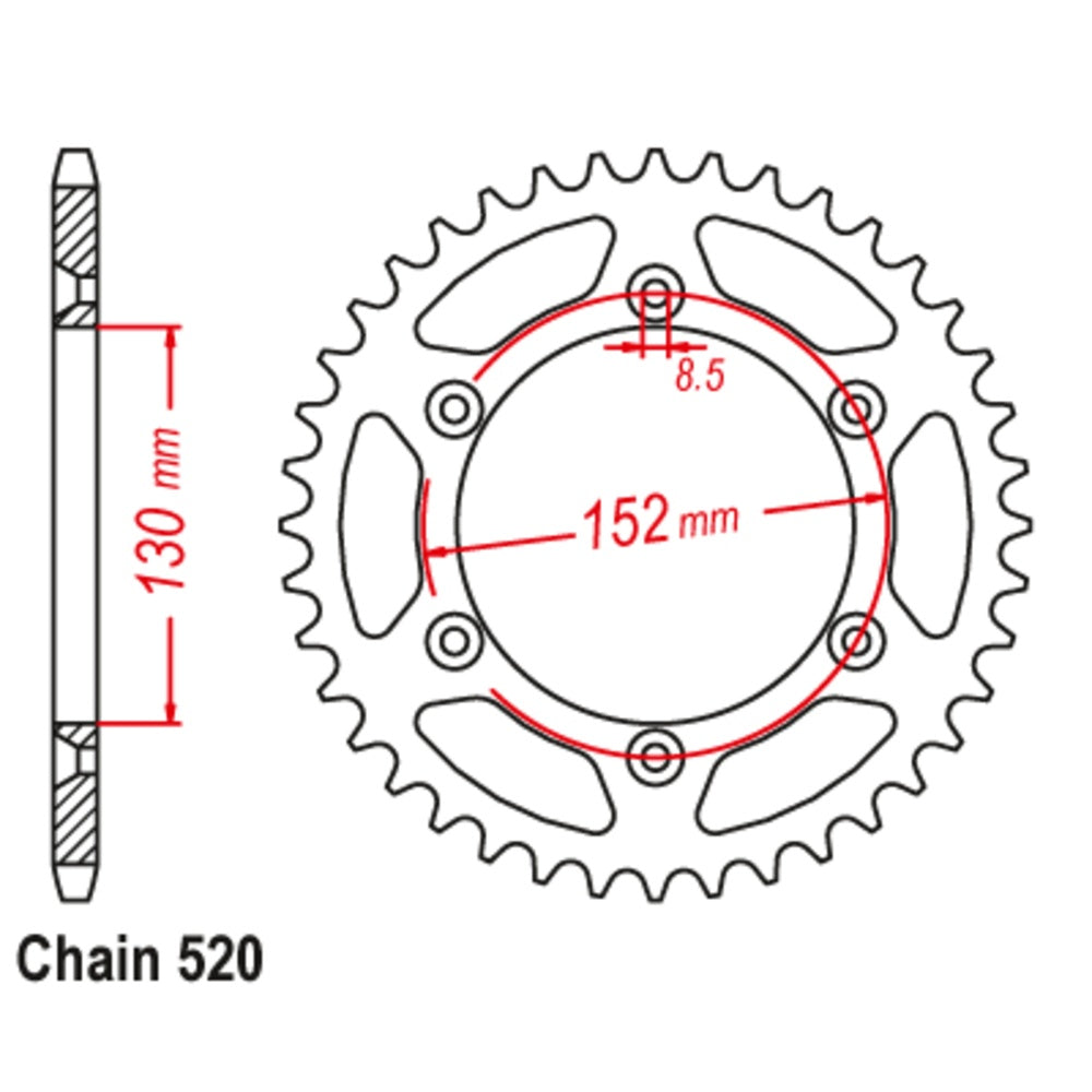 New SUPERSPROX 48T Sprocket Steel - Rear For APRILIA RXV550, RXV450 11-706-48