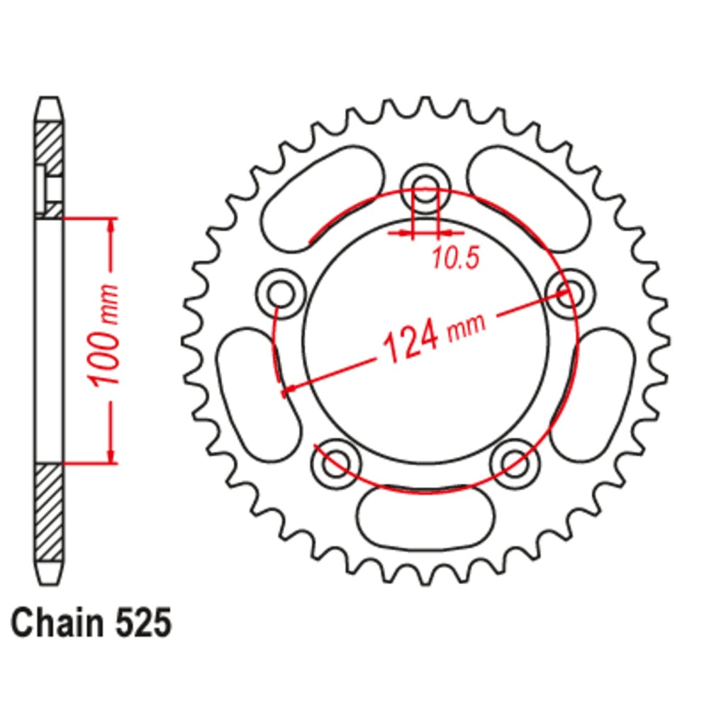 New SUPERSPROX 38T Sprocket Steel - Rear For DUCATI 11-744-38