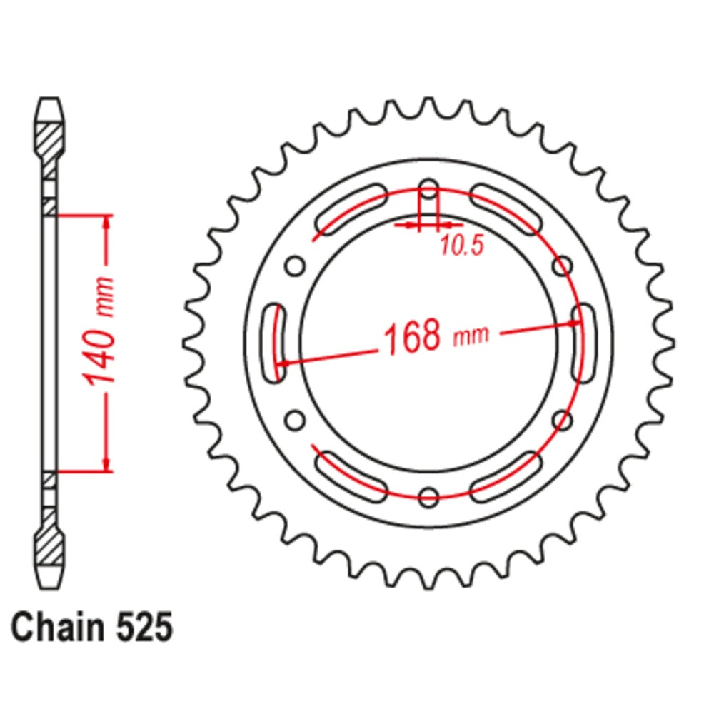 New SUPERSPROX 47T Sprocket Steel - Rear For BMW 11-BM3-47