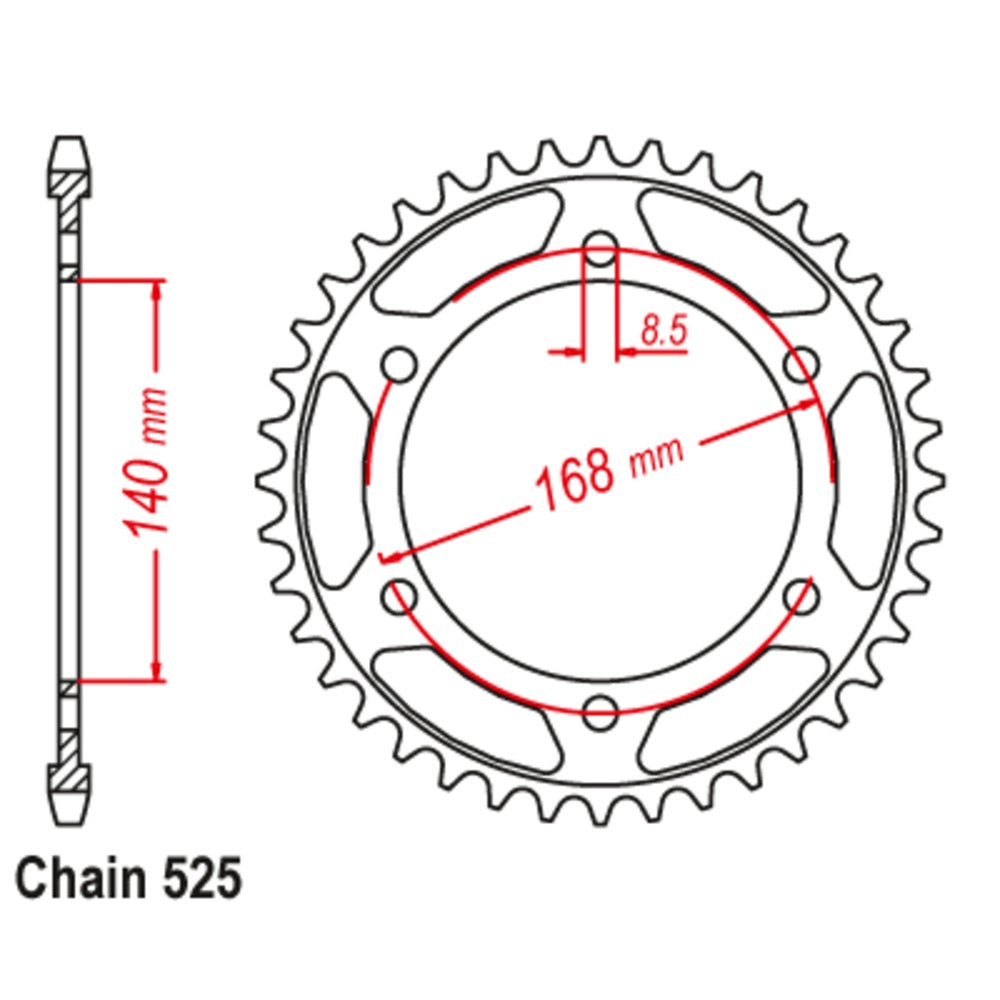 New SUPERSPROX 42T Sprocket Steel - Rear For BMW 11-BM6-42