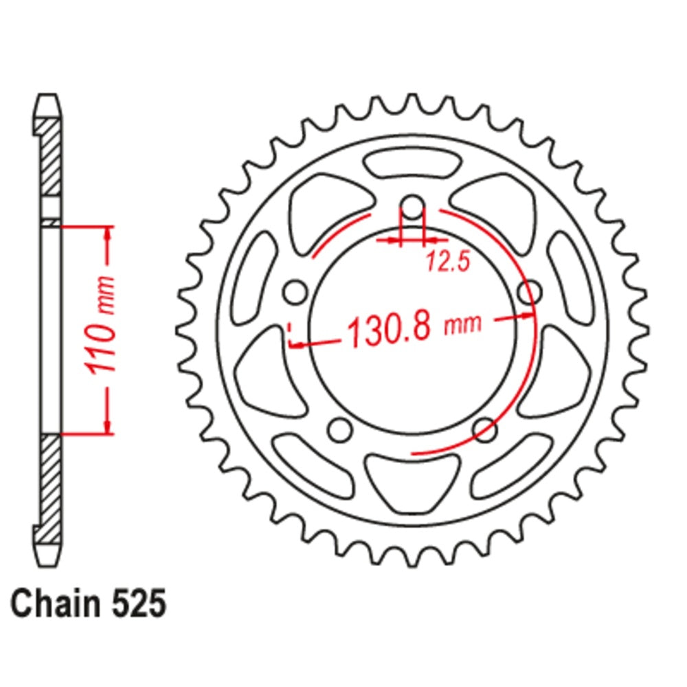 New SUPERSPROX 45T Sprocket Steel - Rear For BMW 11-BM7-45