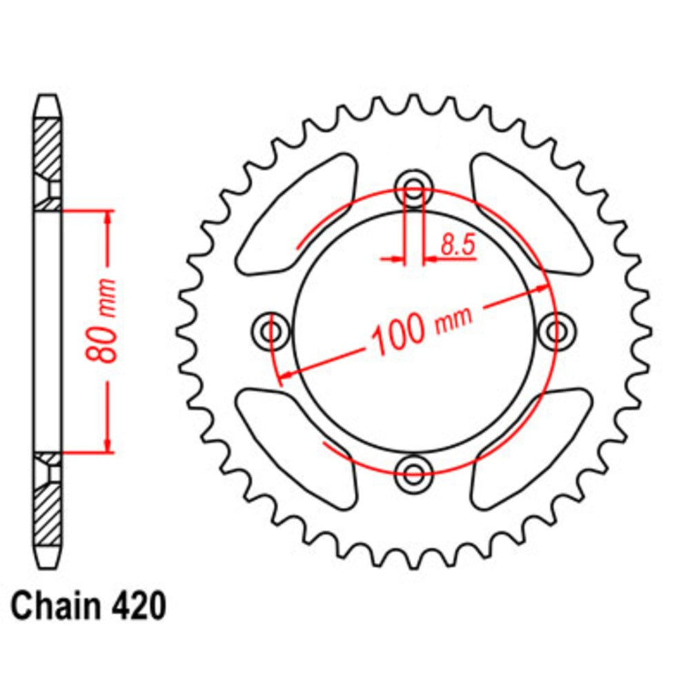New SUPERSPROX 49T Sprocket Steel - Rear For HONDA 11-GC4-49