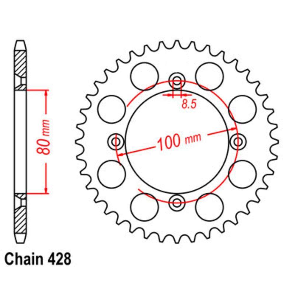 New SUPERSPROX 46T Sprocket Steel - Rear For HONDA 11-K28-46