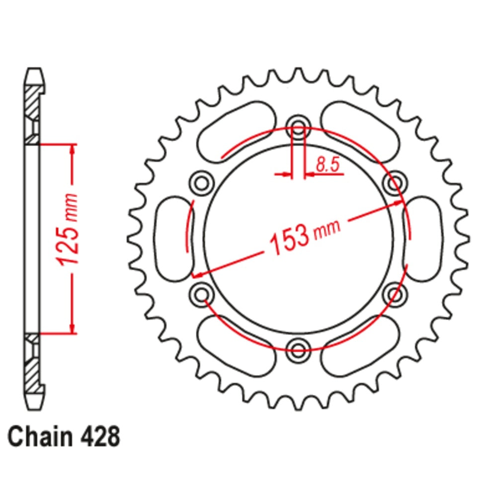 New SUPERSPROX 56T Sprocket Steel - Rear For HONDA XR190 (AG-XR) 11-K79-56