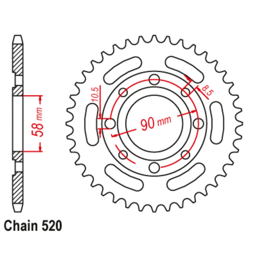 New SUPERSPROX 33T Sprocket Steel - Rear For HONDA 11-KB4-33