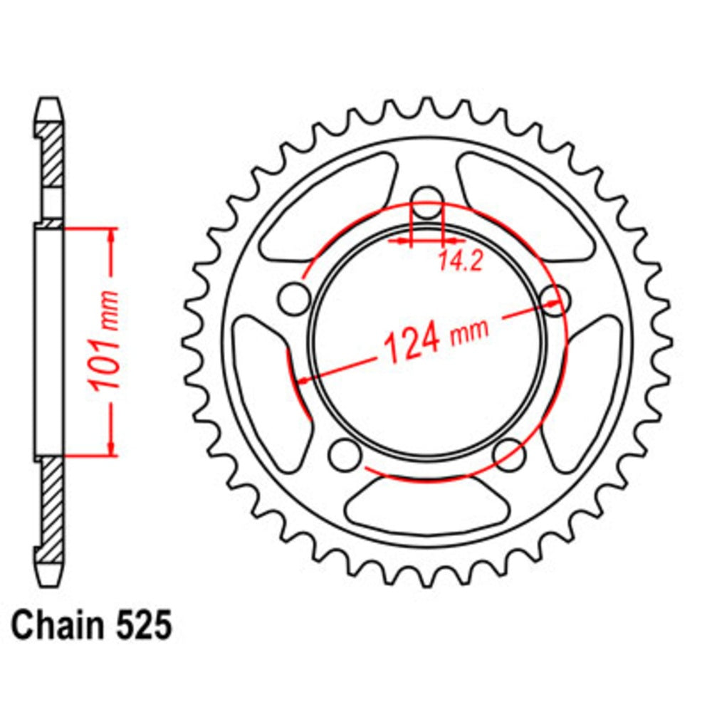 New SUPERSPROX 41T Sprocket Steel - Rear For KTM 11-KM7-41