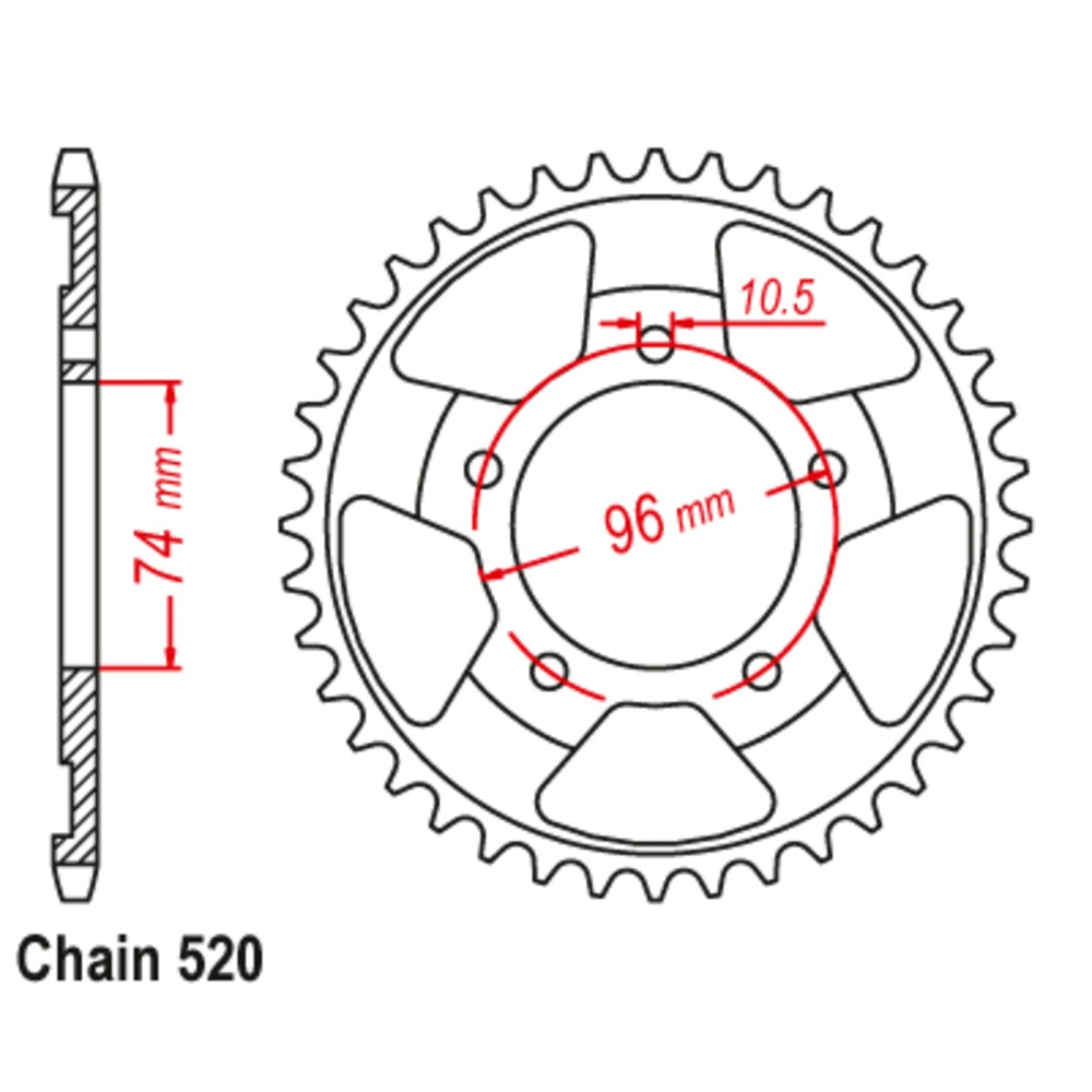 New SUPERSPROX 42T Sprocket Steel - Rear For HONDA NSR250 MC18 11-KV3-42