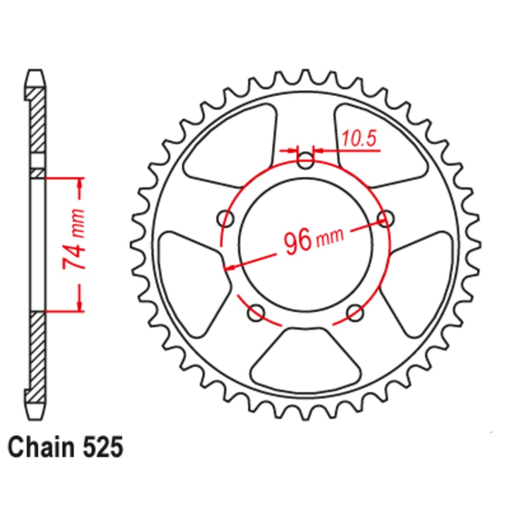 New SUPERSPROX 42T Sprocket Steel - Rear For HONDA CBR400RR NC23 11-KY2-42