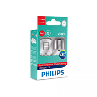 New Philips Globe P21 Led Red 12V (11498Ulrx2)