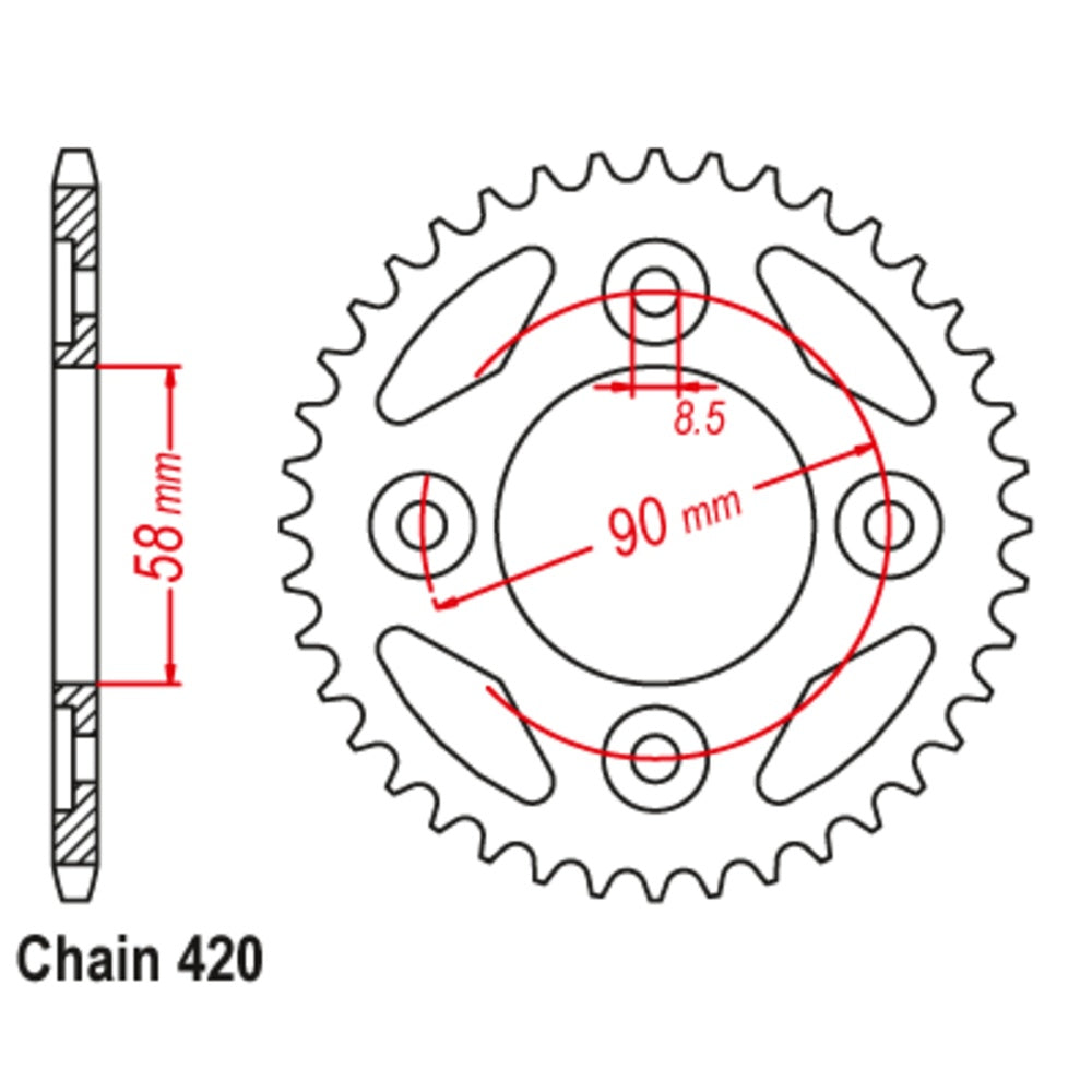 New SUPERSPROX Rear Sprocket Lightweight Alloy For HONDA 11A-K26-34BK