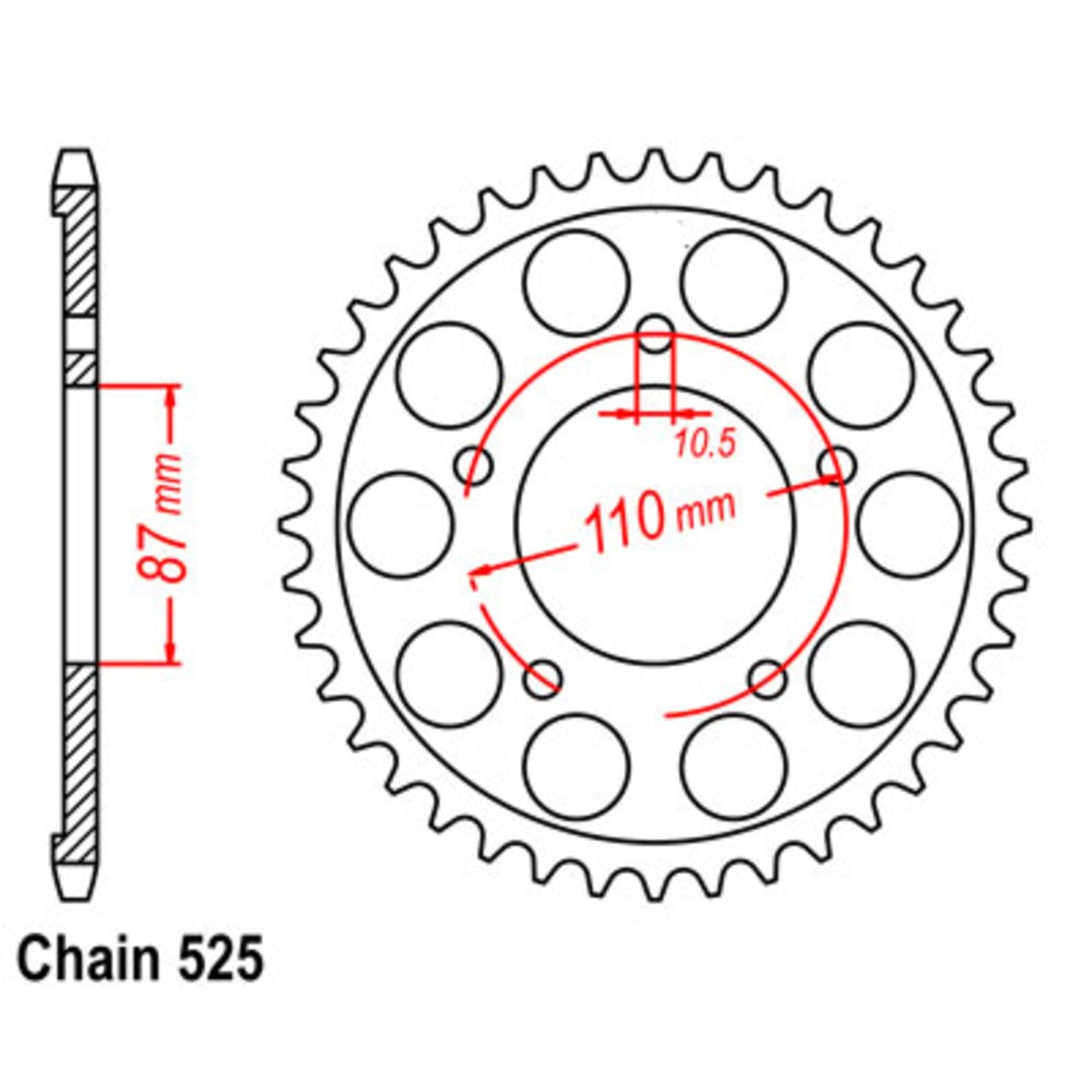 SUPERSPROX Rear Sprocket Stealth Composite For SUZUKI 11S-33C-45BK