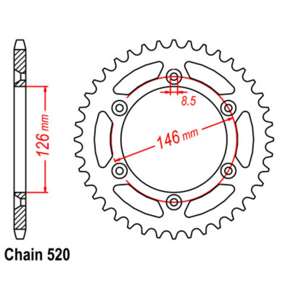 New SUPERSPROX Rear Sprocket Stealth Composite High Performance 11S-402-49BU