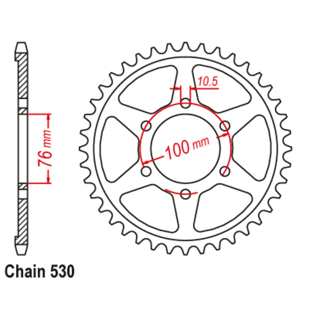 SUPERSPROX Rear Sprocket Stealth Composite For SUZUKI 11S-476-45BK
