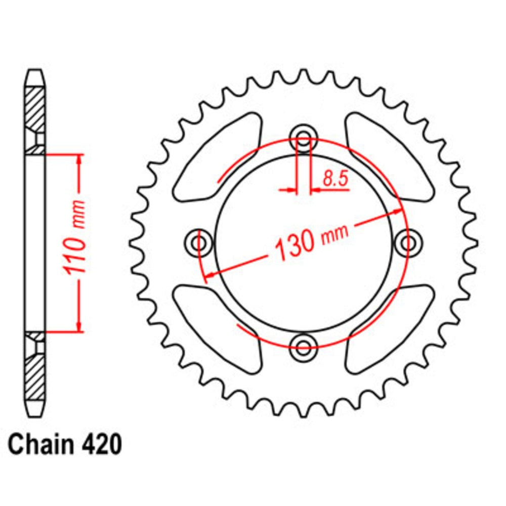 SUPERSPROX Rear Sprocket Stealth Composite For HONDA 11S-4GC-56R