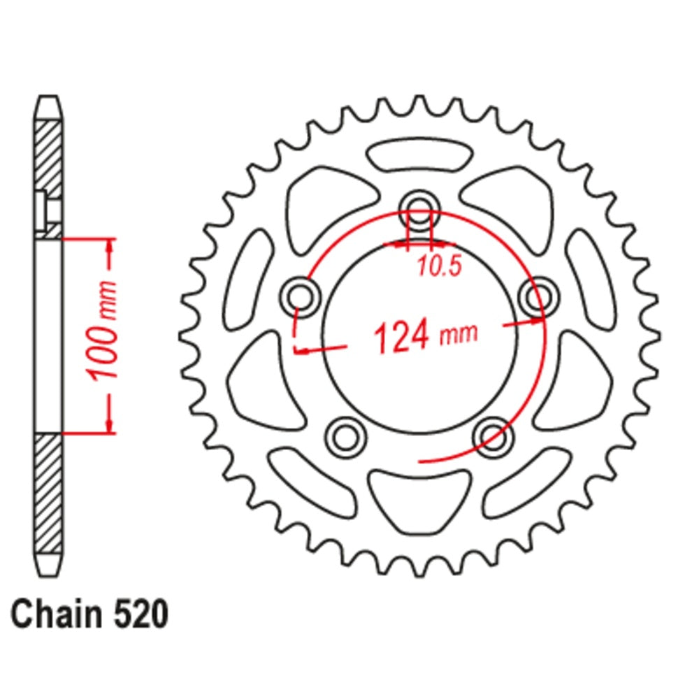 New SUPERSPROX Rear Sprocket Stealth Composite High Performance 11S-746-44BK