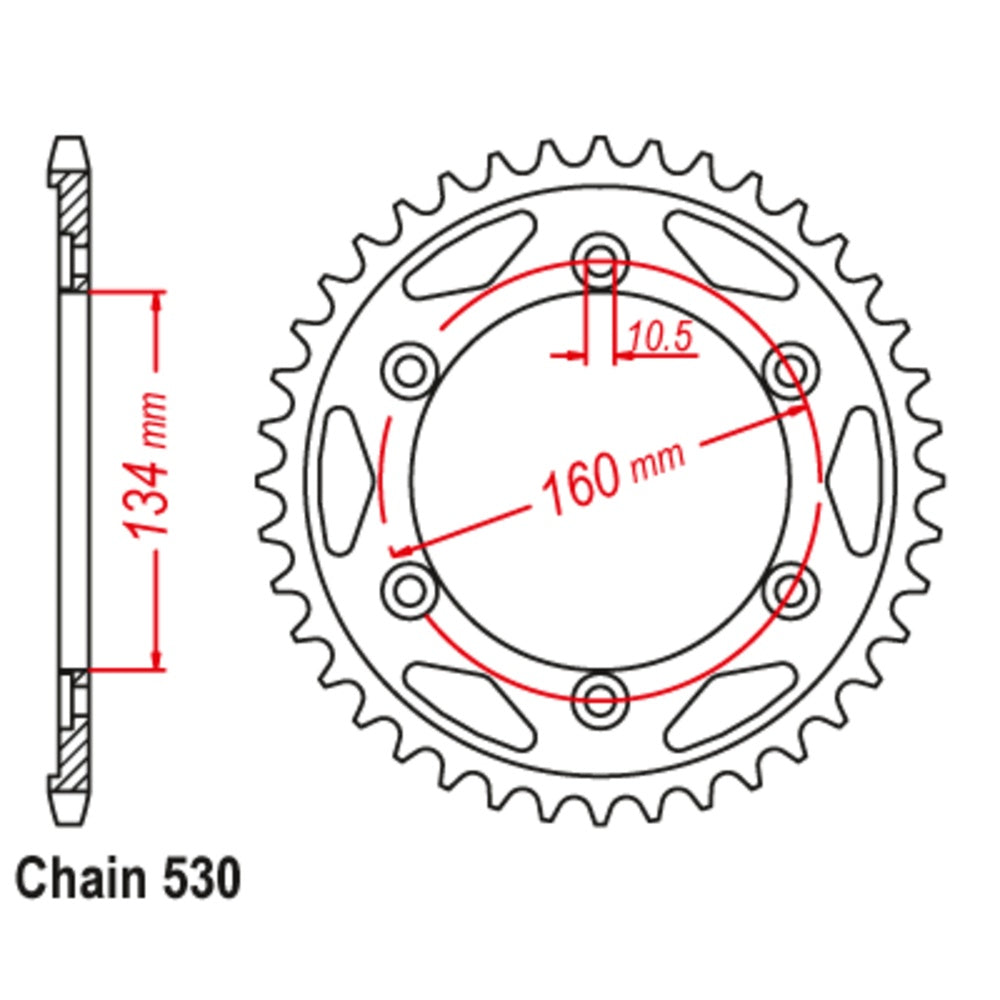 SUPERSPROX Rear Sprocket Stealth Composite For HONDA 11S-MCJ-41BK