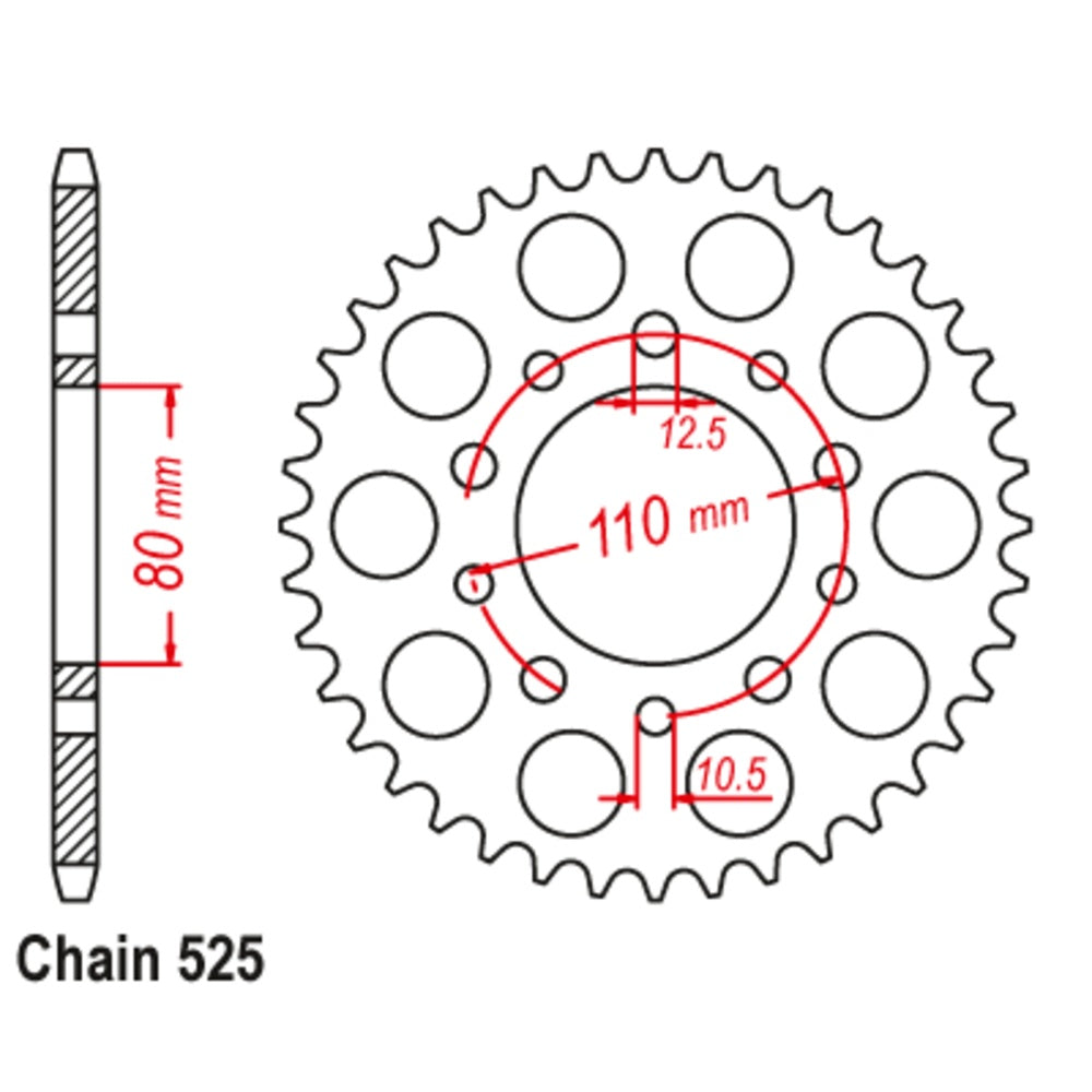 SUPERSPROX Rear Sprocket Stealth Composite High Performance For HONDA 11S-MW3-40