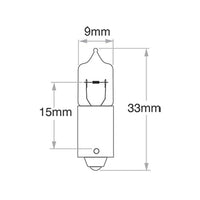 New Philips Globe H6W 12V Bax9S Twin Blister Pack (12036B2)