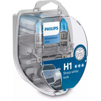 New Philips Globe H1 W5W 12V 55W Twin Pack White Vision Ultra (12258Wvusm)