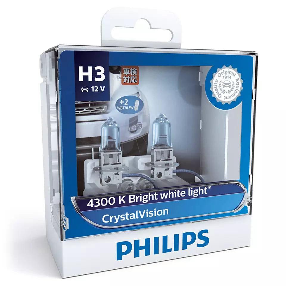 Philips Globe H3/Wbt10 12V Special Twin Pack (T10 Park Globes Inc)Crystal Vision