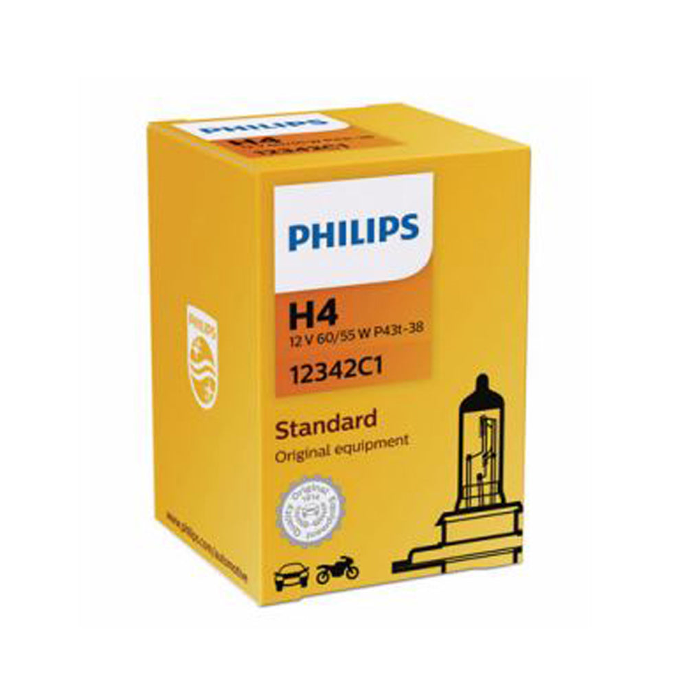 New Philips Globe H4 12V 60/55W P43T-38 Single Box (12342C1)