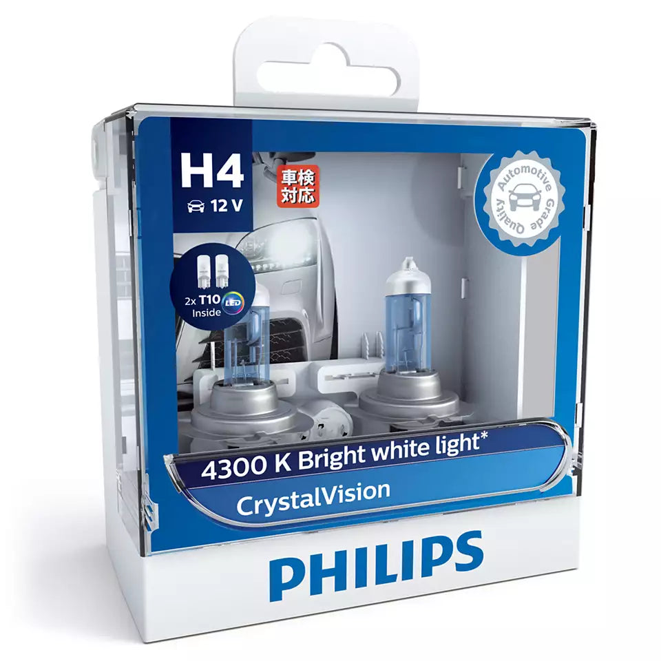 New Philips Globe H4 2Pk With Led T10 Park Globes (12342Cvsl)