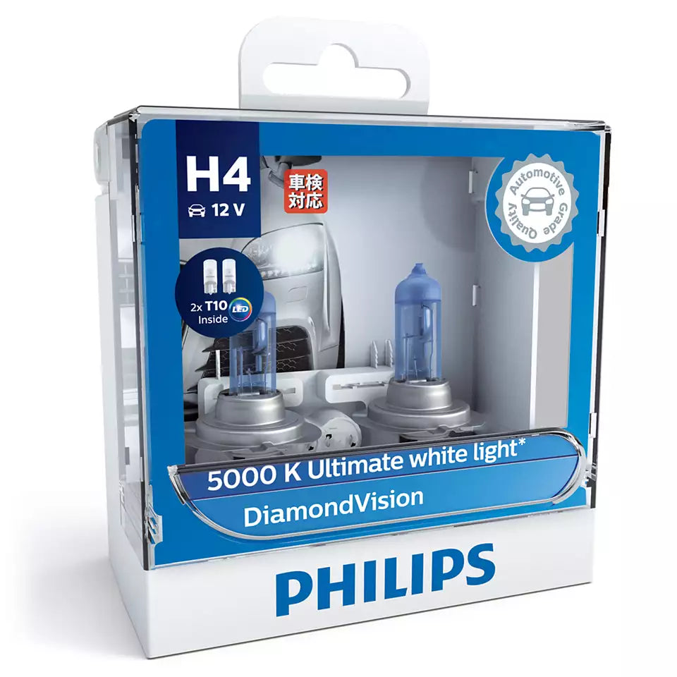 New Philips Globe H4 2Pk With Led T10 Park Globes (12342Dvsl)